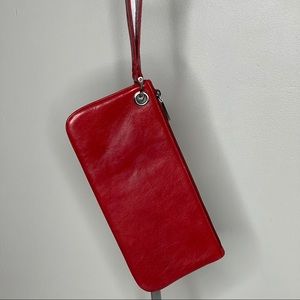 HOBO clutch with handle red bag